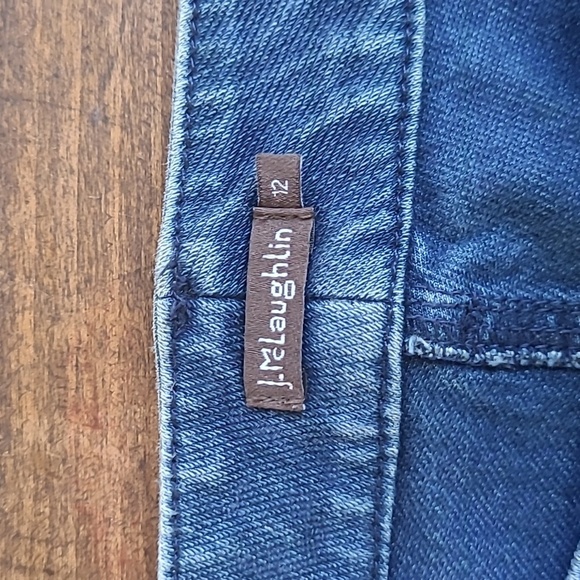 EUC J. McLaughlin Jeans Women's sz 12 Slim Straight Leg Mid Rise Denim Jeans - Picture 5 of 9